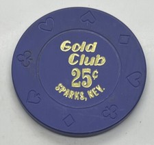 Gold Club $0.50 Casino Chip Sparks Nevada Purple 8suits Mold 1987
