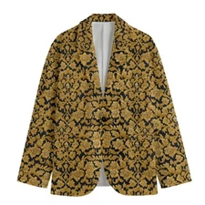 Rococo Jewelry Blazer Cotton Sport Coat Gold Baroque Jacket Dinner Floral Club