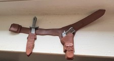 Vintage Marx Johnny West Pistol And Knife With Belt