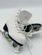 American Athletic Figure Ice Skates – Girls Youth Size 9Y / EU 25 White GS Blade
