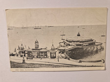 Plymouth Devon Vintage B&W Postcard 1906 Pier