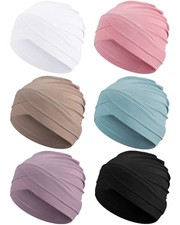 6 Pcs Slouchy Turban Hats Cancer Headwear Cancer Sleep Cap Lightweight Stretc...