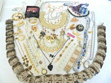 50+ Vintage Modern Costume Jewelry Lot Eisenberg Hobe Boucher LCI La Rel Coro