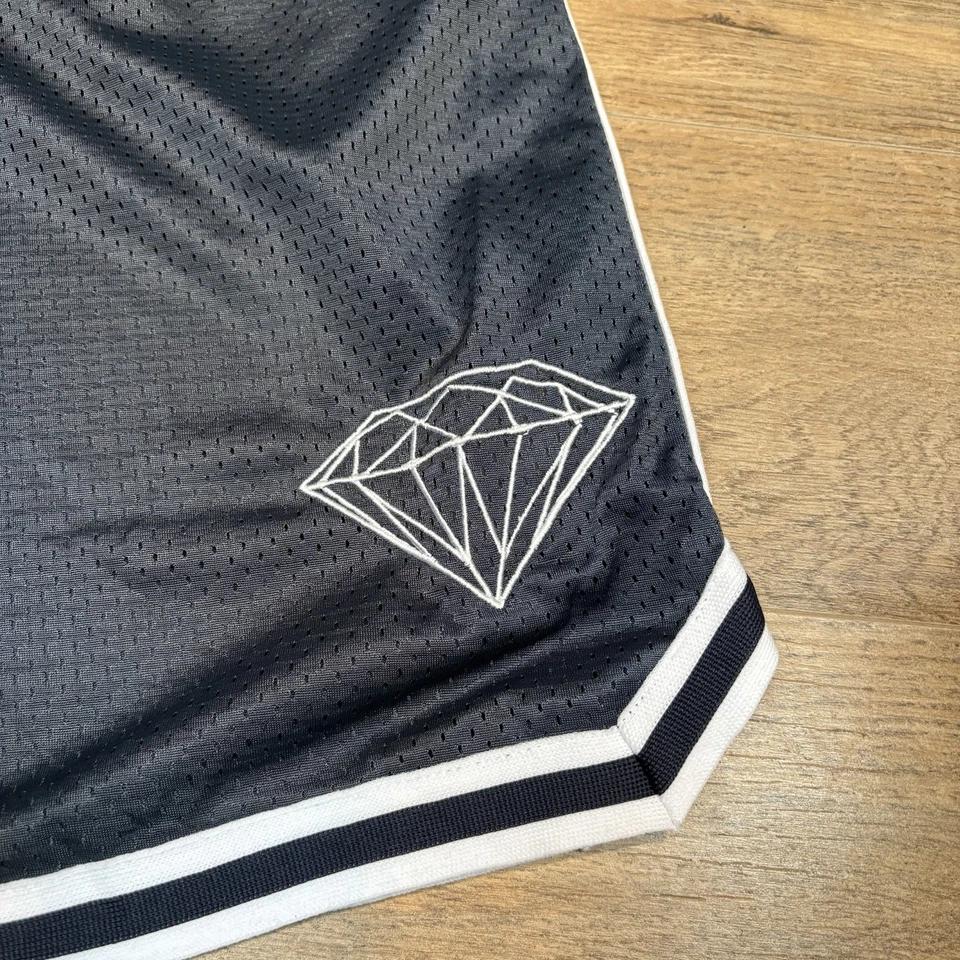 Pantalones Cortos Atléticos de Baloncesto Diamond Supply Co. Para Hombre 2XL Azul Marino y Blanco Nuevos con Etiquetas Foto 2 de 4