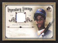 2005 SP Legendary Cuts Darryl Strawberry -DS Legendary Lineage Material TV2676