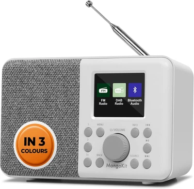 DAB DAB+ UKW Tragbares Digitalradio Bluetooth-Lautsprecher Kopfhörer 40 Voreinge - Bild 1 von 4