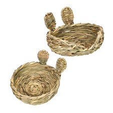 Lit D'herbe de Lapin, Lit de Foin pour Animaux de Compagnie, Cages Tissées