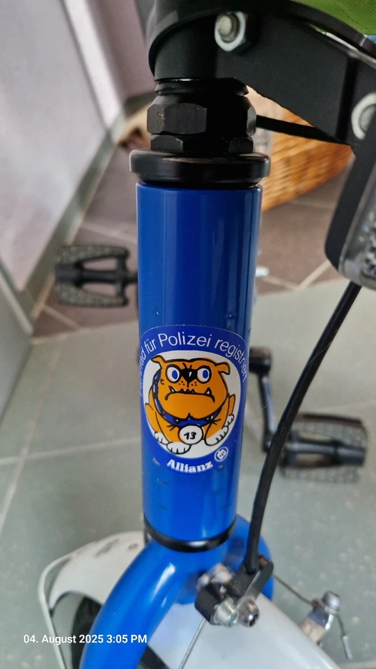 Puky 12 Zoll Kinderfahrrad Alu Rahmen Puky blau mit Wimpel - Bild 3 von 4