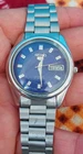 Seiko 5 Watch Automatic Vintage  Blue  dial  6309 day date @ Japan