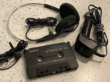 Sony Car Discman Lot- 12V Power Adapter, CPA-2 Cassette  MDR-014 Headphones  