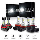 4pcs 9005 H11 Led Headlight + 2pcs H11 Fog light Combo Bulbs 6000K High&Low Beam (For: Peterbilt)