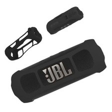 Silicone Cover Skin for JBL Flip 7 Portable Bluetooth Speaker  Black