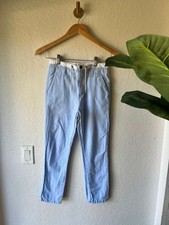 Janie and Jack Sky Blue Linen/Cotton Trousers, Sz 10