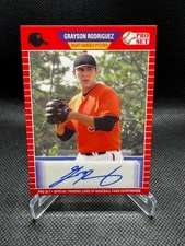 Grayson Rodriguez Auto 2021 Pro Set Red Baltimore Orioles