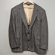 VTG Stafford Men s Gray Tweed Wool Sport Coat Blazer Size 50 Made In USA Classic