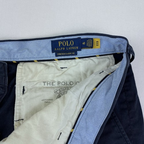 Pantalones Cortos de Golf Polo Ralph Lauren Azul Caqui Chino Para Hombre Talla 40 Elastizados Calce Clásico - Imagen 3 de 7