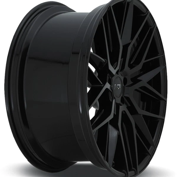 Niche M224 Gamma 22x10.5 5x112 +40mm Gloss Black Wheel Rim 22" Inch — 第 3/4 张图片