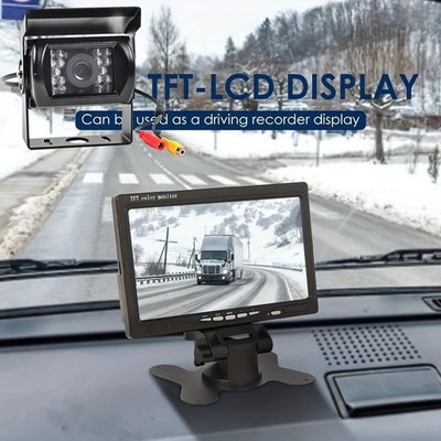 7Inch Monitor Reversing Backup HD Camera Parking Rear View System For Rv Truck V