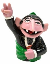 Vintage Applause Sesame Street COUNT VON Finger Puppet Vinyl PVC Cake Topper