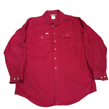 VINTAGE Carhartt Rugged Outdoor Mens Large Chamois Flannel Button Shirt USA 90s