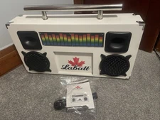 Bumpboxx Style USB Boom Box Labatt Blue Beer Stereo Speaker Bluetooth Microphone