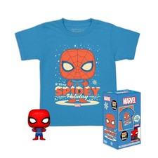 Figura - Marvel: Funko Pocket Pop! & Tee - Holiday Spider-man Tg. S