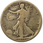 1917-D  Obverse Walking Liberty Silver Half Dollar 50c Very Good VG+