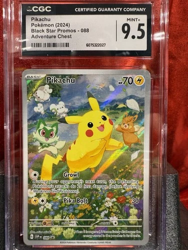 2024 Pokemon Pikachu Adventure Chest 088 SVP Black Star Promo CGC MINT+ 9.5