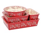 New Temp-tations Floral Lace 5-Piece Nestable Bakeware Set