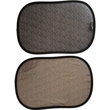 2-Pack Evenflo Car Window Static Cling Sun Shades Grey Chevron Mesh Screen