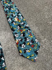 Vintage Disney Mickey Unlimited Mickey Mouse All Over Print Tie