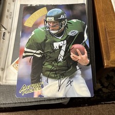 Signed Boomer Esiason Jets 1994 Action Packed Deluxe Mammoth #MM7 autographed
