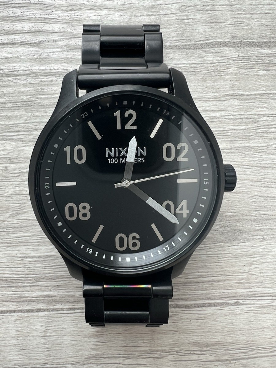 Nixon The Patrol Watch - All Black - New Battery - Extra Links