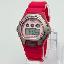 Women's CASIO Illuminator Sport Watch, Pink Digital Chronograph Timer, LW-202H