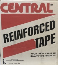 CENTRAL Brand Filament Tape Rolls 72mm X 375ft Natural USA LOT OF 8 Rolls NEW