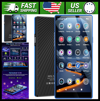 MECHEN WiFi Bluetooth MP3 Player Android 13 5'' 1080P IPS Display