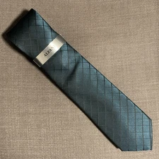 Alfani Men's Slim Neck Tie Vendetta Grid Green 2.75" inch Blade