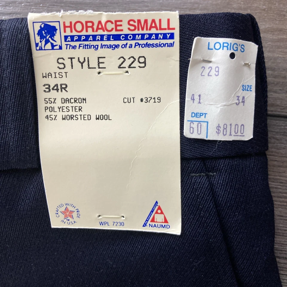 全新 复古 Horace 小号 紧急响应 公共安全制服 裤子 34R — 第 4/4 张图片