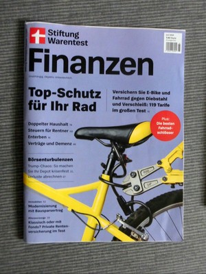 Finanzen 06/2025 Fahrrad E-Bike Schutz enterben Steuer ETF Stiftung Warentest