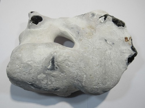 S208 Hühnergott Loch Feuerstein Flint mit Kreide 17x13x7cm 1,7Kg Normandie rar - Bild 5 von 7