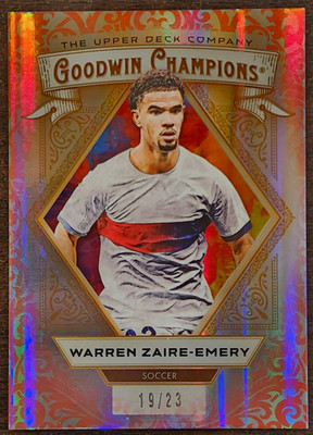 WARREN ZAIRE-EMERY #33 2025 UD Goodwin Champions RED PILLARS 19/23 PSG/FRANCE