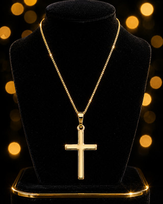 9ct Yellow Gold Cross Pendant Cross 375 Hallmarked British Made Brand New