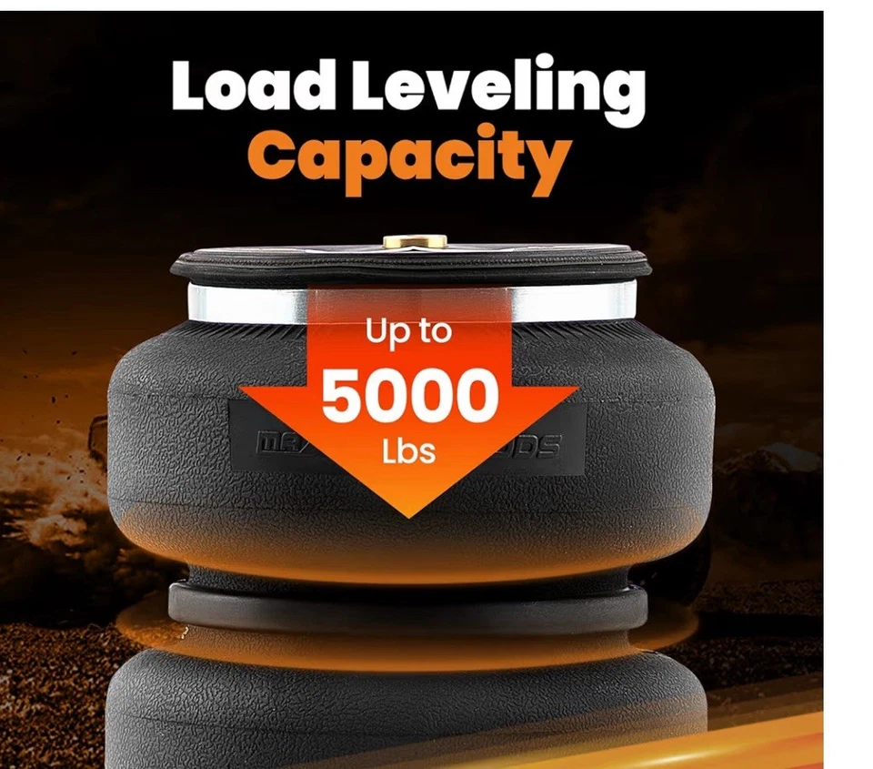 5000 lbs Rear Air Suspension Bags Kit GMC Sierra 1500 Non-AT4 Silverado 2019-24 - Image 2 of 4