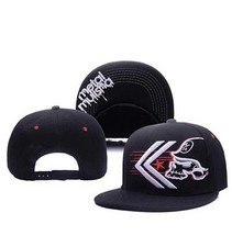 Metal Mulisha Black Snapback Hat Adjustable Graphic Print Skull Arrow Design
