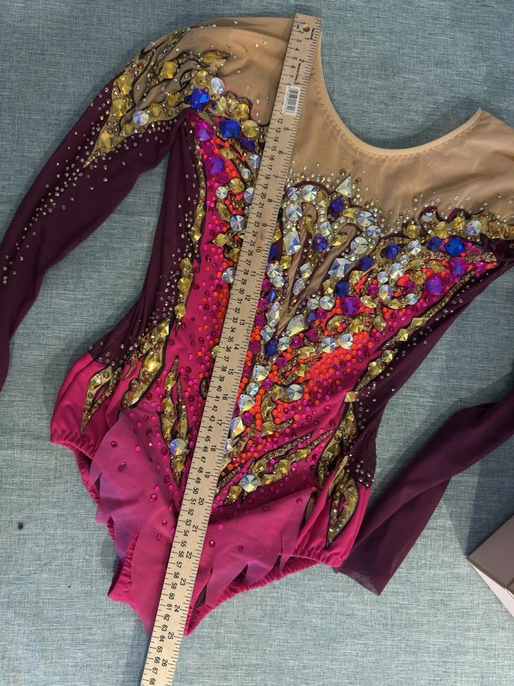 Gorgeous! Rhythmic Gymnastics Leotard with Swarovski Crystals Used - Image 4 of 4