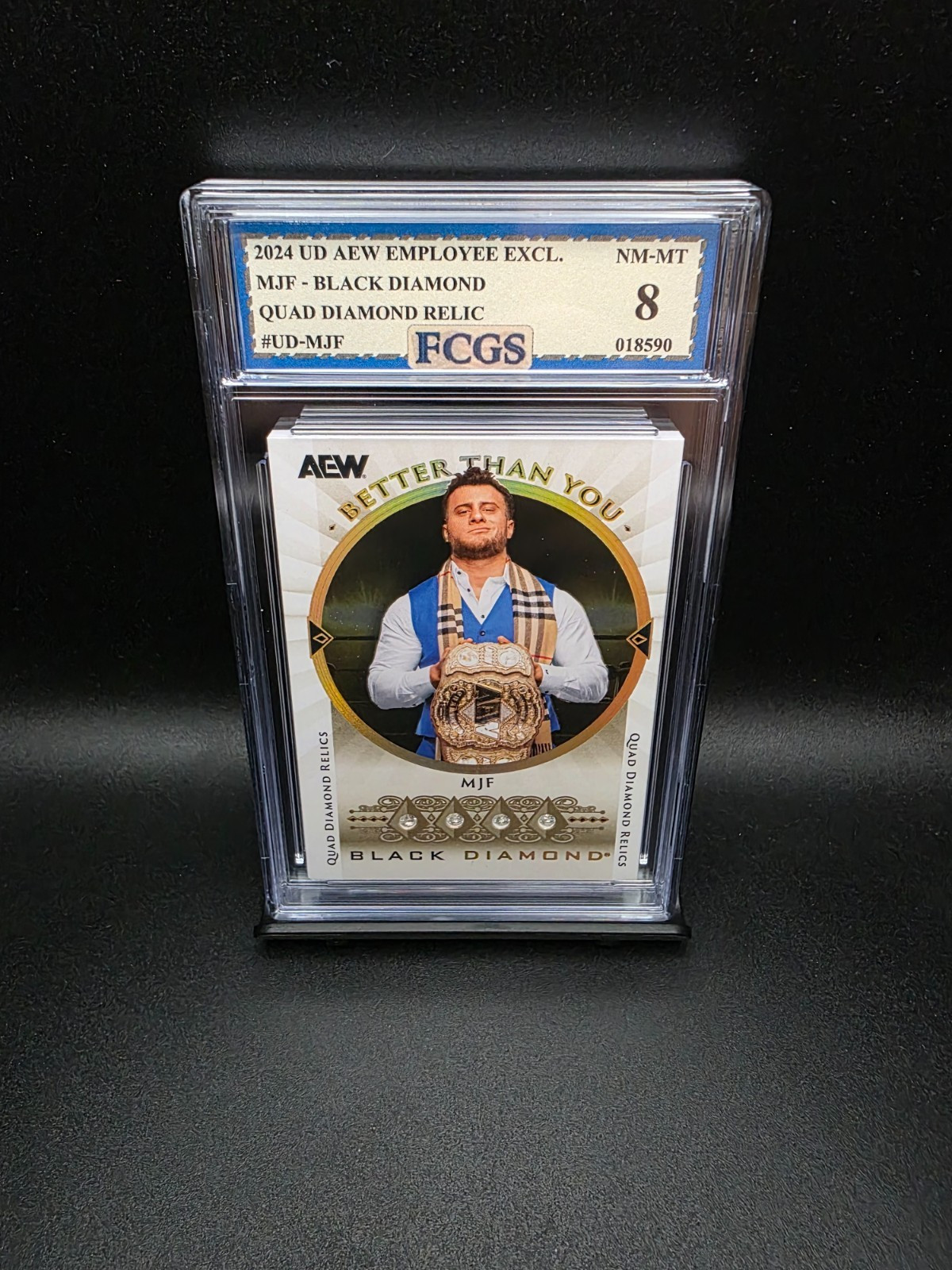 MJF #UD-MJF (2024) UD AEW Employee Excl. Diamond Relic - Graded 8 [FCGS] NM-MT