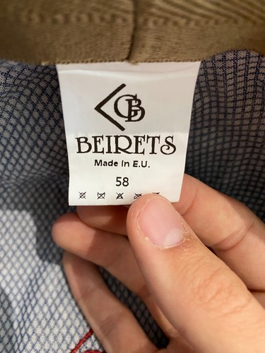 BEIRETS Multicolored 75% linen checked flat cap Size 58cm - Picture 7 of 8