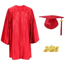 Shiny Kindergarten Preschool Graduation Gown Cap Stole with 2025 Tassel