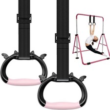 Gymnastics Rings for Kids, Professional Adjustable Extended Straps, 550 lbs Weig