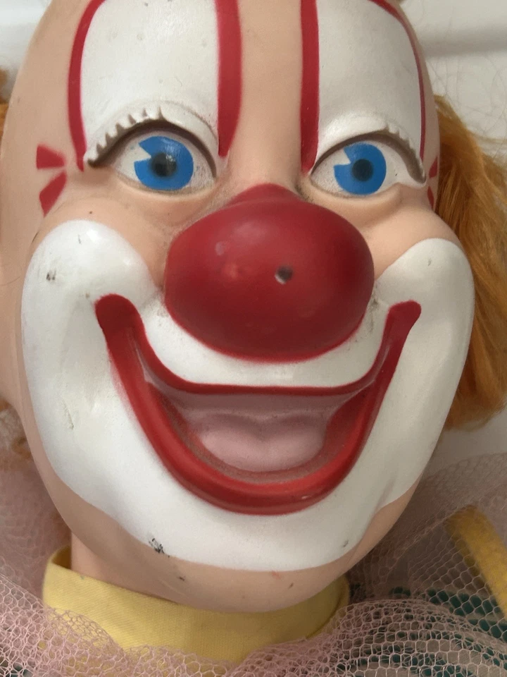 HOWDY DOODY CLARABELL 小丑娃娃 1977 年 19 英寸高罕见古董 — 第 3/4 张图片